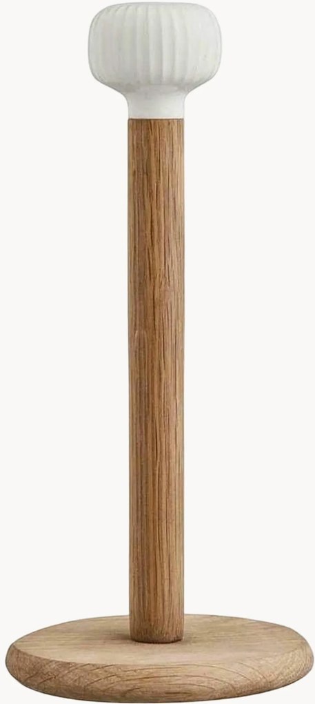 Suporte para rolos de cozinha em madeira de carvalho artesanal Hammershøi