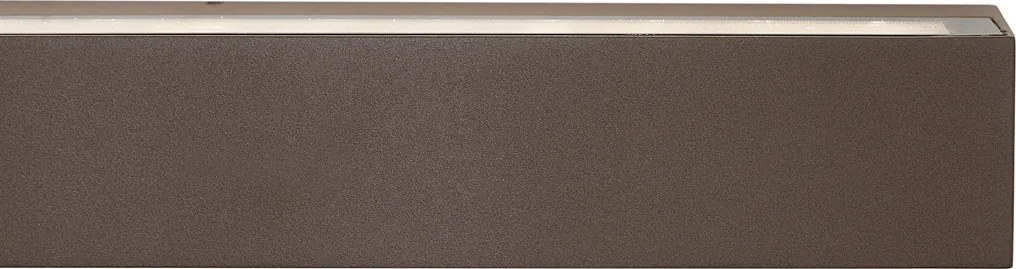 Candeeiro de parede exterior industrial castanho ferrugem 55cm incl. LED IP65 - Hannah