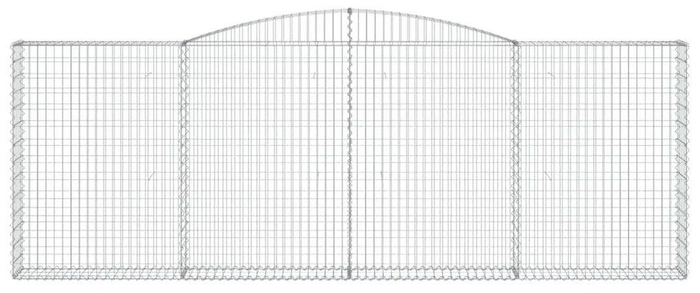 Cestos gabião arqueados 3pcs 400x30x140/160cm ferro galvanizado