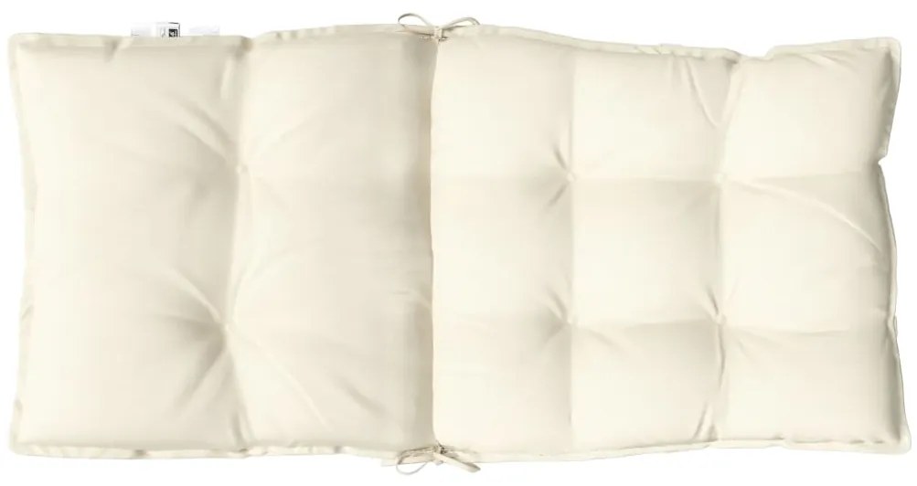 Almofadões cadeira encosto baixo 6 pcs tecido oxford creme