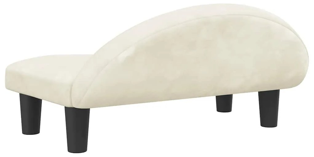Cama para cães 70x52x30 cm veludo cor creme