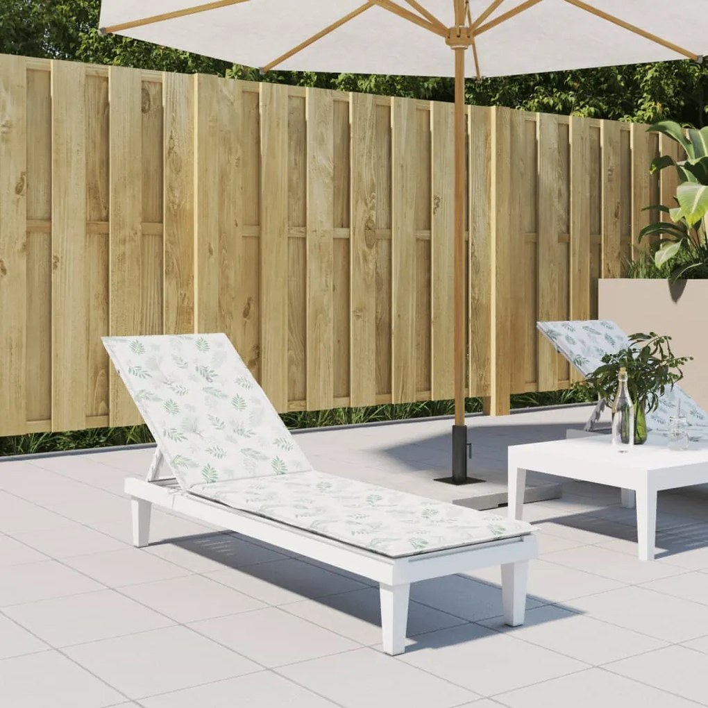 vidaXL Almofadão p/ cadeira de terraço tecido oxford padrão folhas