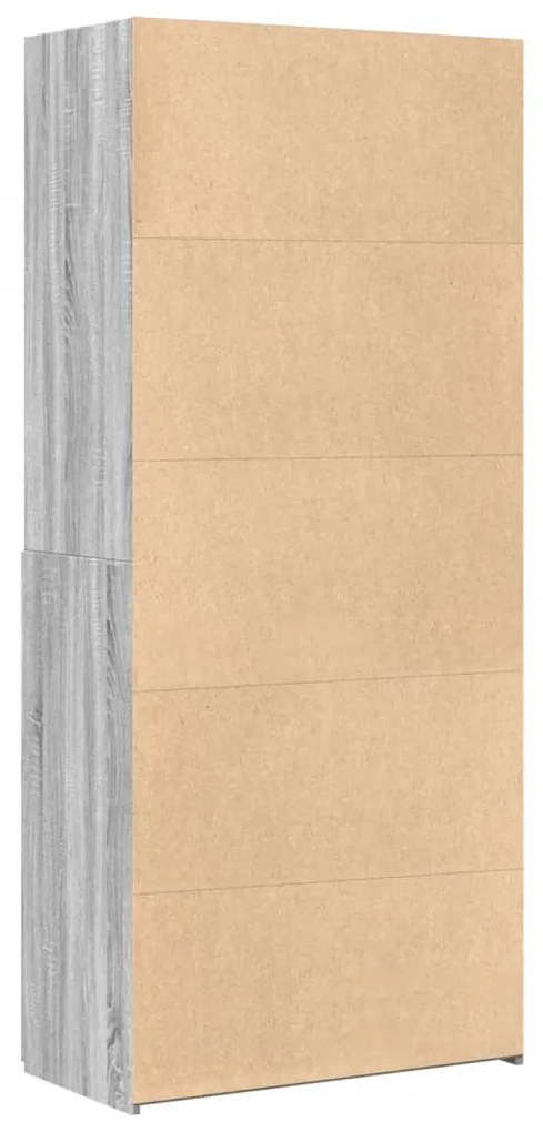 Armário alto 80x42,5x185 cm deriv. de madeira sonoma cinza