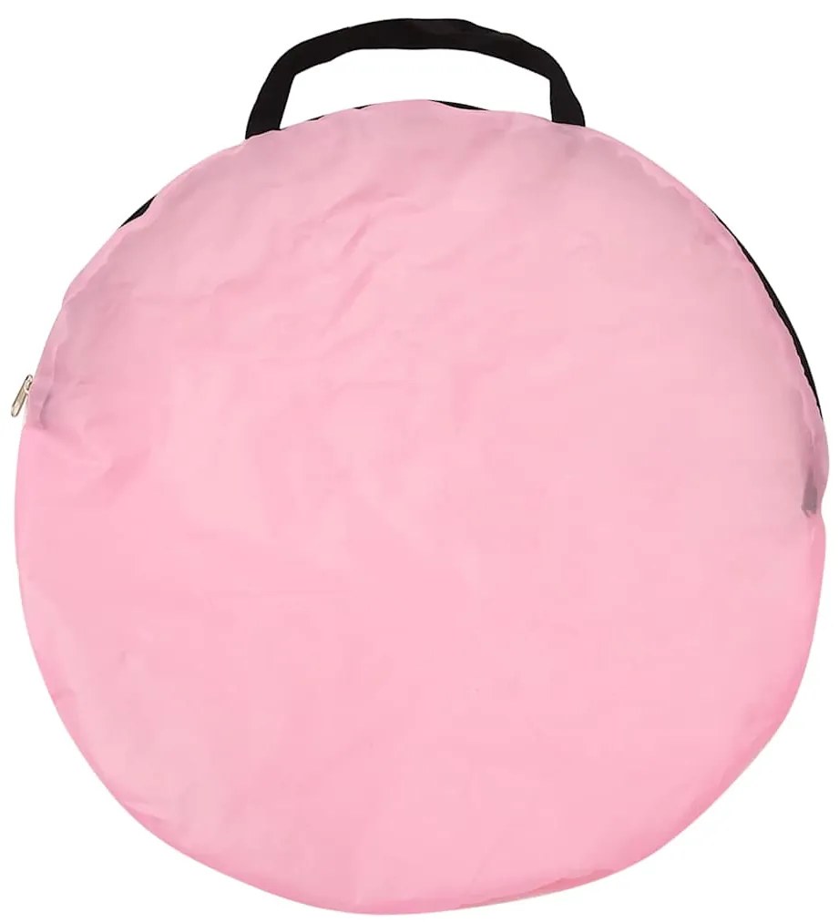 Tenda de brincar infantil com 250 bolas 100x100x127 cm rosa