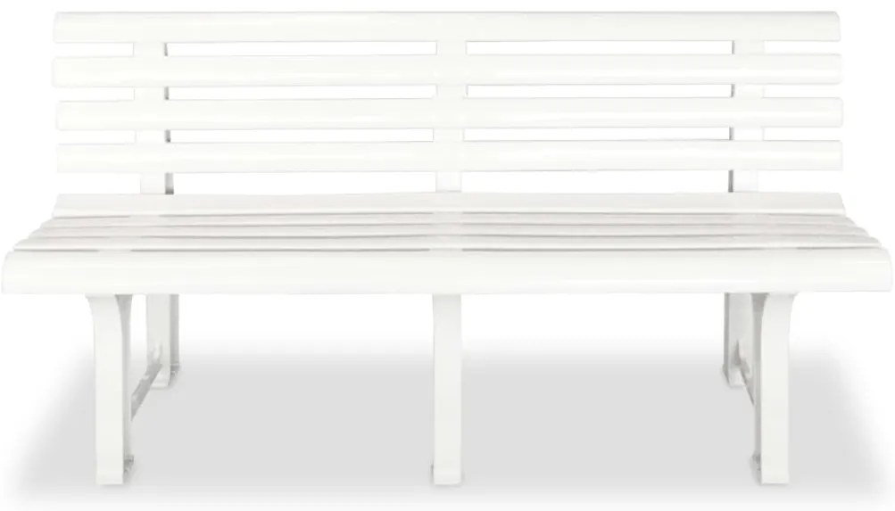 Banco de jardim 145,5 cm plástico branco