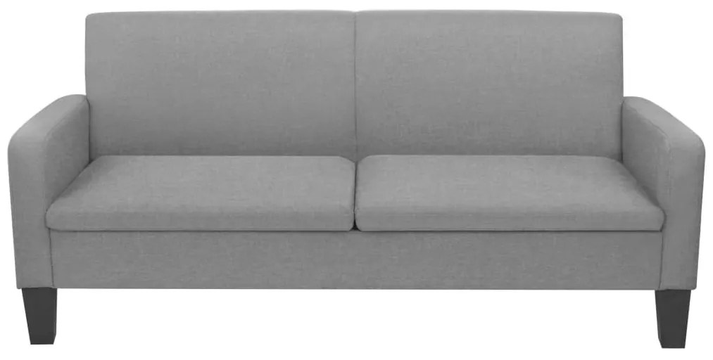 2 pcs conjunto de sofás tecido cinzento-claro