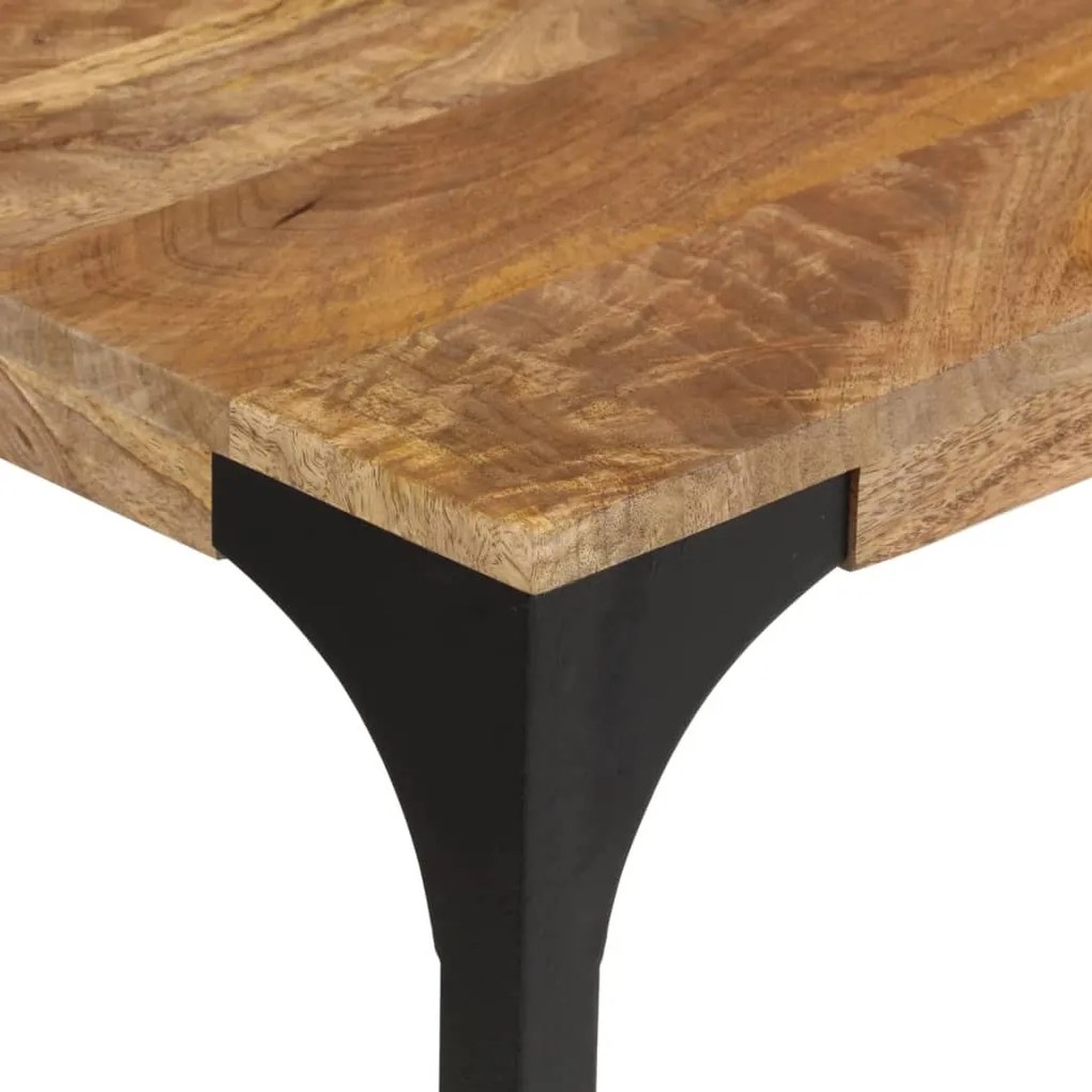 Mesa consola 110x35x76 cm mangueira maciça/ferro castanho