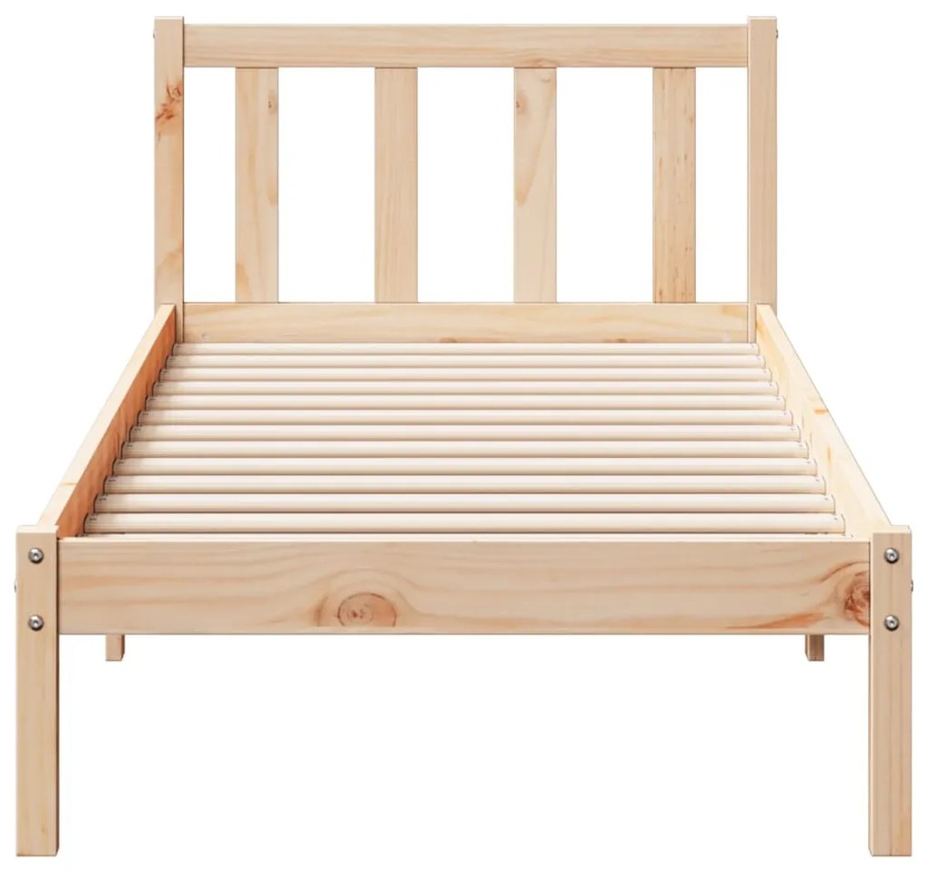 Cama extra longa sem colchão 90x220 cm madeira de pinho maciça