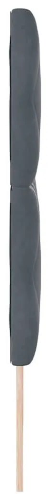 Cabeceira LED Blocos de Diamante Cinza Escuro 200 cm de Veludo