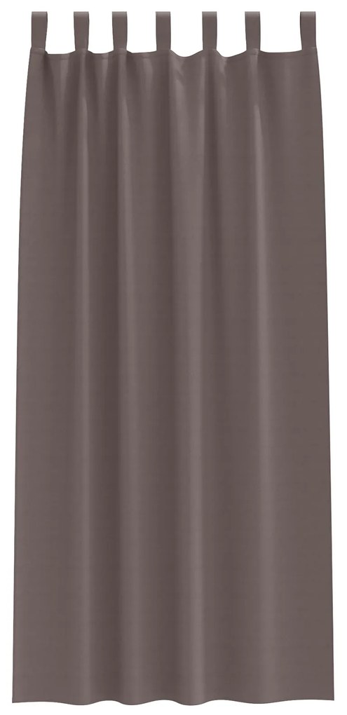 Cortinas opacas 2 pcs Castanho escuro 225 x 140 cm Poliéster