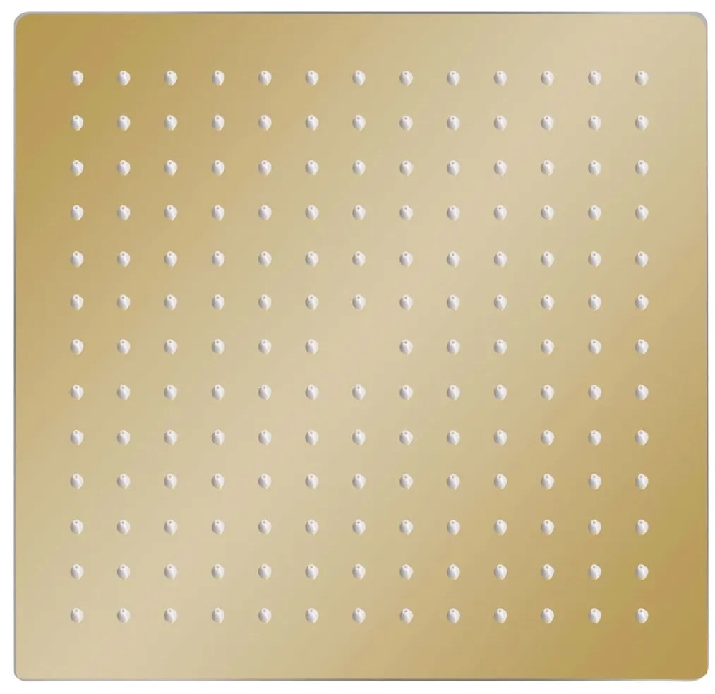 Cabeça de chuveiro quadrada 30x30 cm aço inoxidável dourado