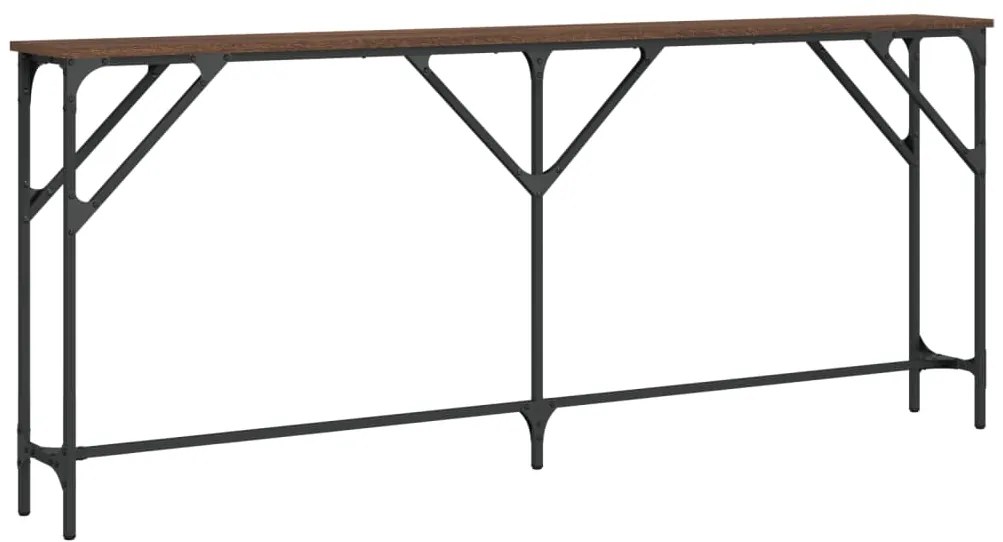 Mesa consola 180x23x75 cm derivados madeira carvalho castanho