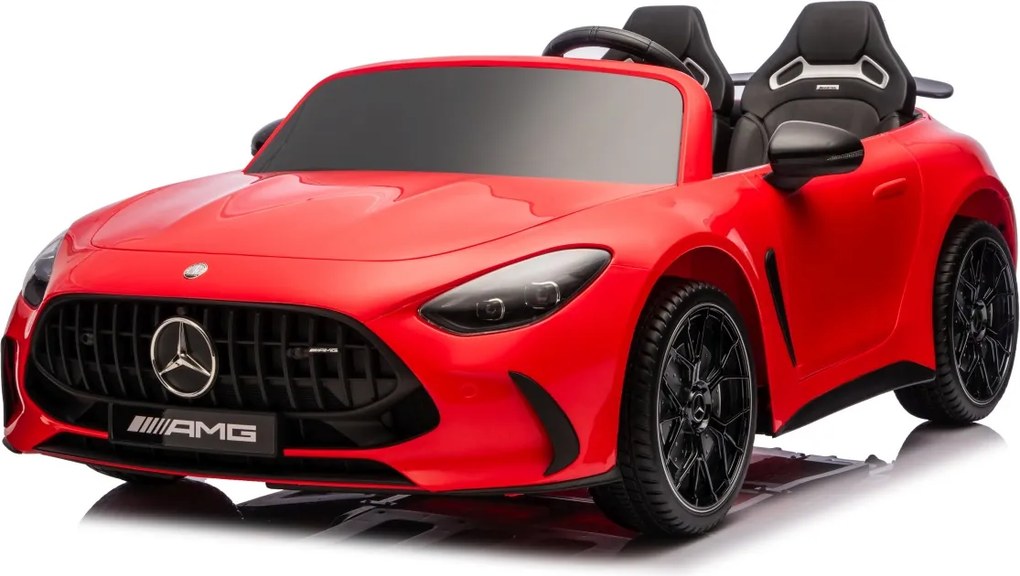 Carro elétrico para Crianças 24V, 2 Lugares, 4x4 Mercedes-Benz GT63 AMG, Rodas de espuma EVA, assento Couro ecológico Vermelho