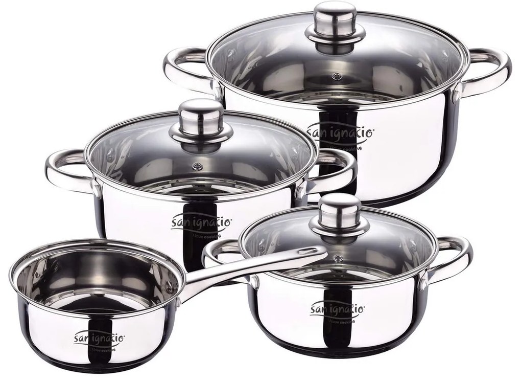 Bateria de Cozinha San Ignacio Cassel SG8172 Aço Inoxidável (7 Peças)