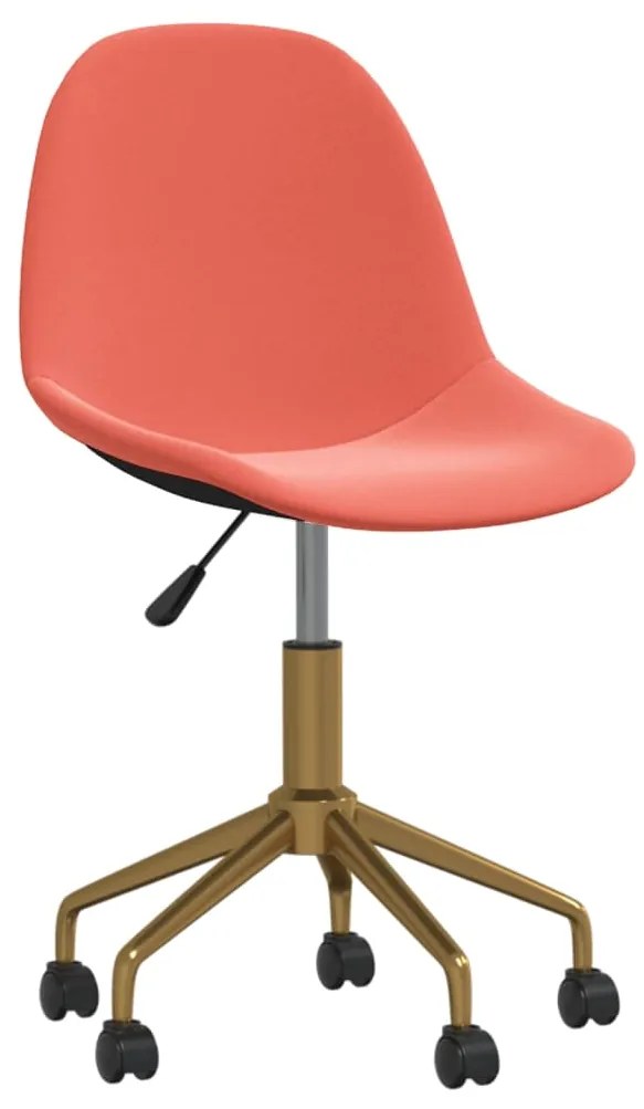 Cadeiras de jantar giratórias 2 pcs veludo rosa