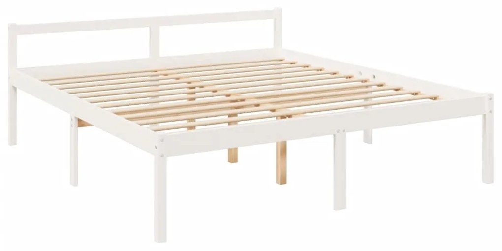 Estrutura cama Super King Size c/ cabeceira madeira branco