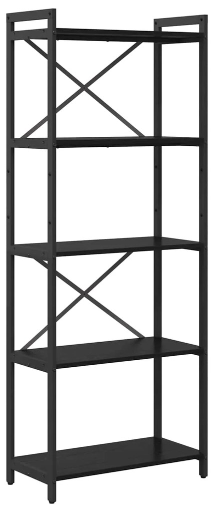 vidaXL Estante Carvalho Preto 60 x 30 x 155 cm Madeira processada