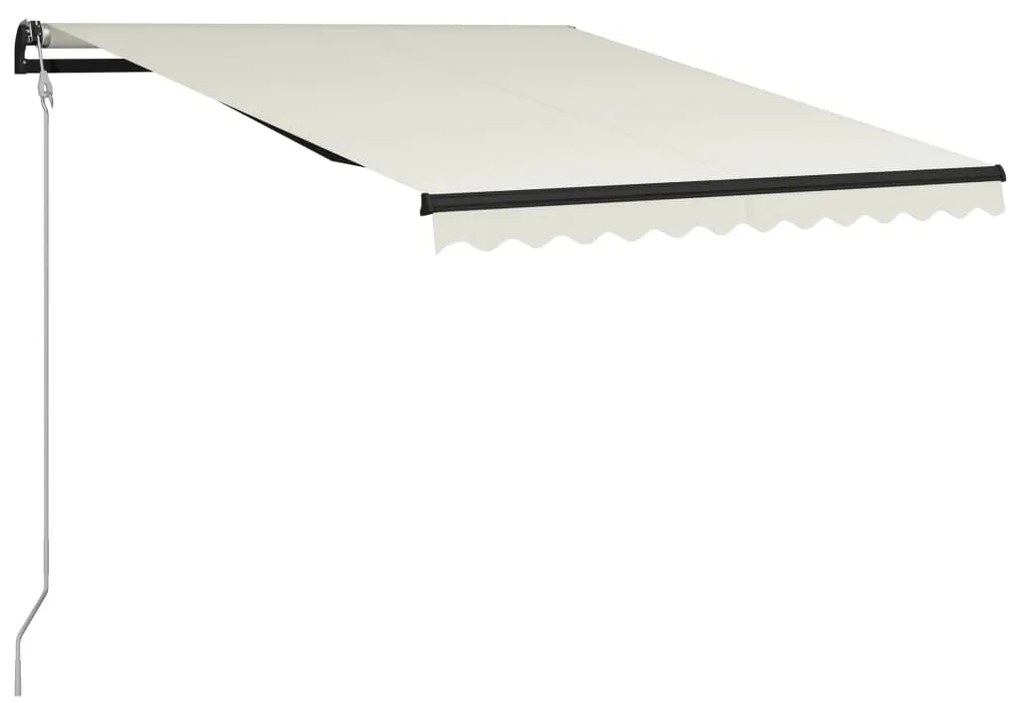 Toldo retrátil com sensor de vento e LED 300x250 cm cor creme