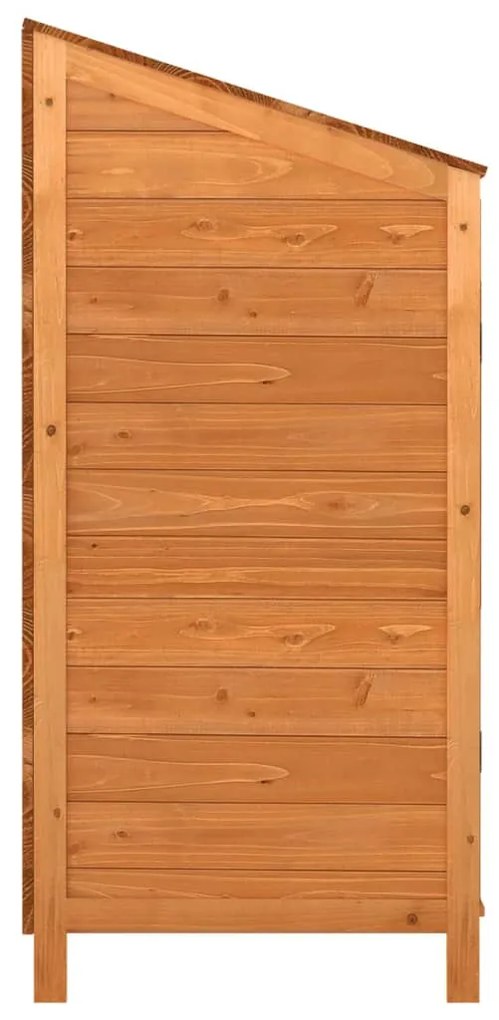 Abrigo de jardim 102x52x112 cm madeira de abeto maciça castanho