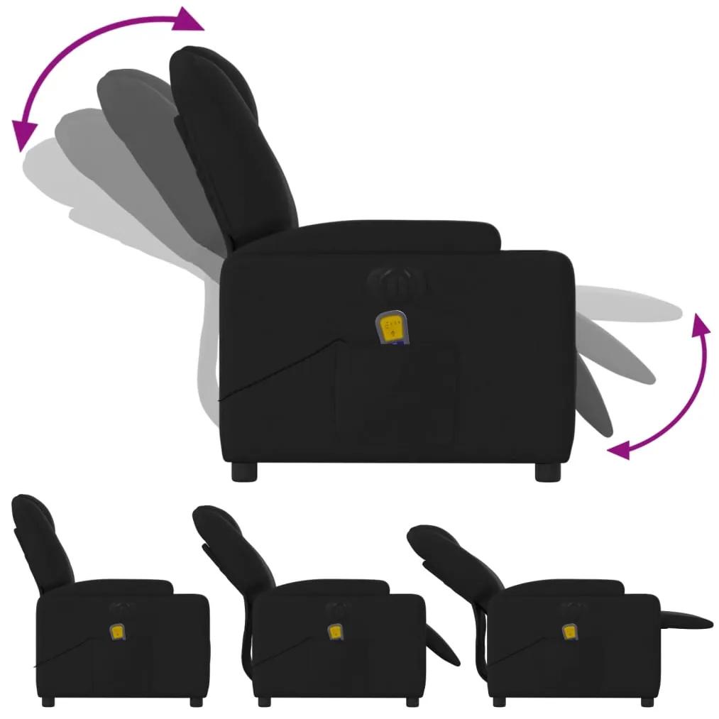 Poltrona reclinável de massagens elétrica tecido preto