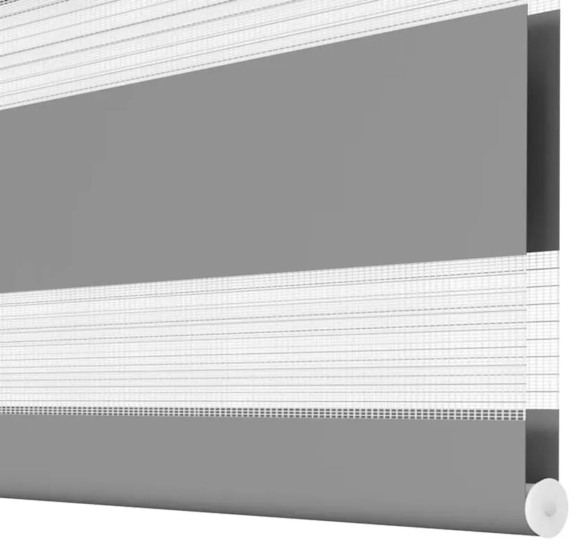 Estore de rolo 140 x 175 cm, linhas de zebra / Cinza