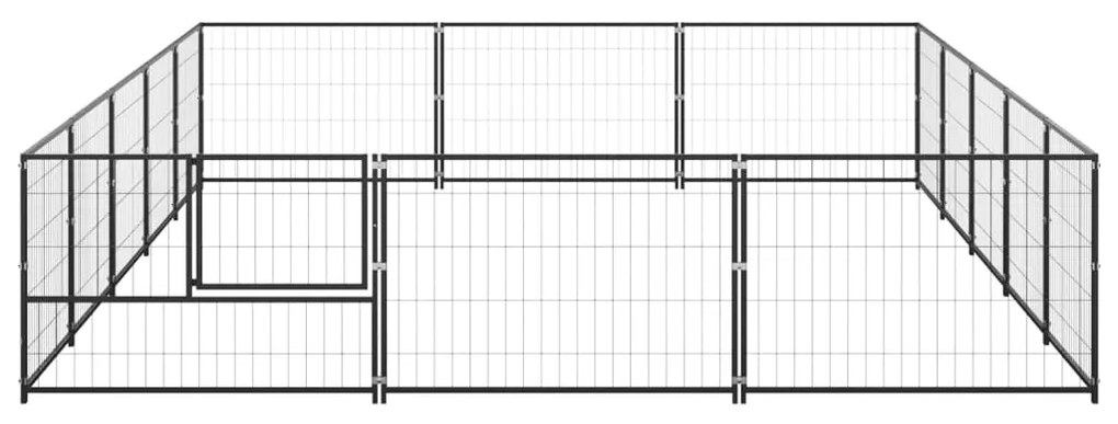 Canil para cães 15 m² aço preto