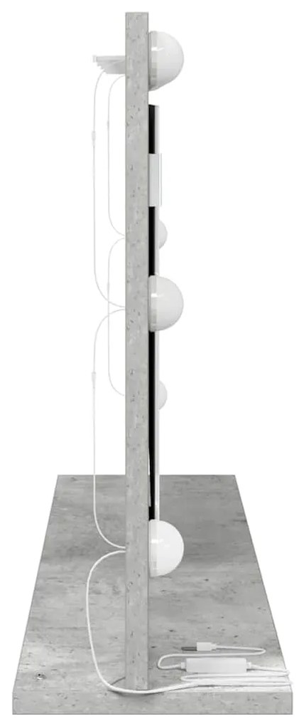 Espelho de Toucador Cinza Concreto Concreto 80 x 45 x 18 cm