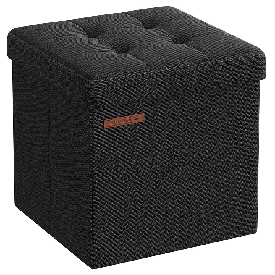 Banco com espaço de arrumação 30 x 30 x 30 cm Preto