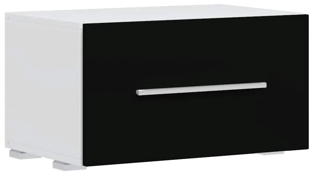 Armários de parede para TV com luz LED, 5 pcs, preto