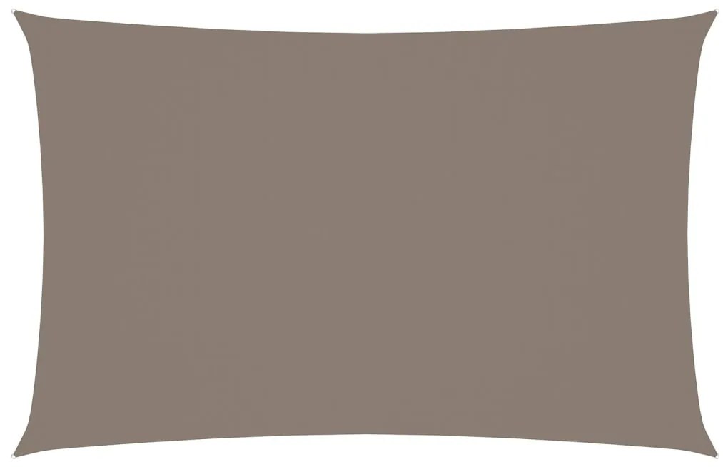 135433 vidaXL Para-sol vela tecido oxford retangular 3x6 m cinza-acastanhado
