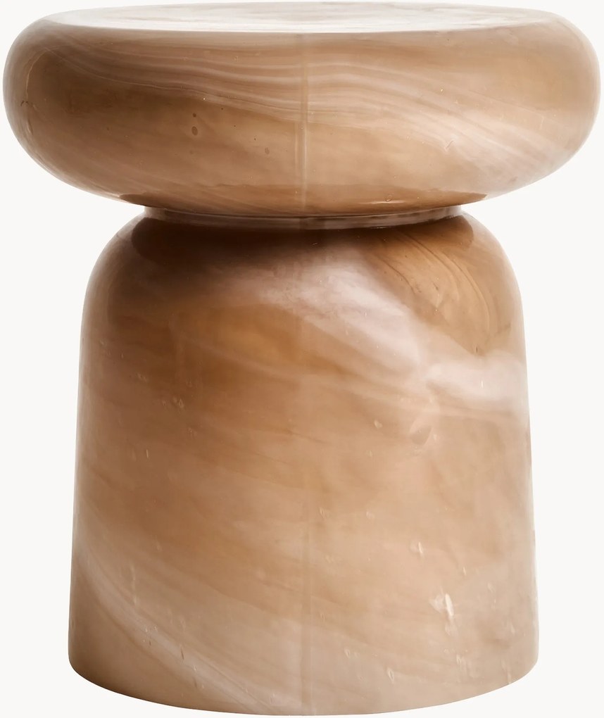 Mesa de apoio redonda em vidro Gilau