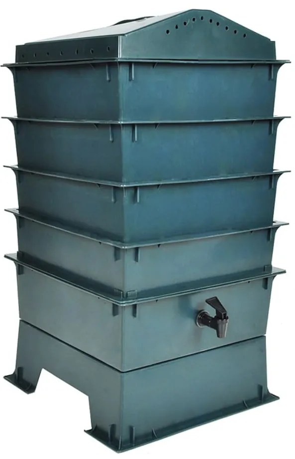 40585 vidaXL Bandejas para vermicompostagem 4 pcs 42x42x60 cm