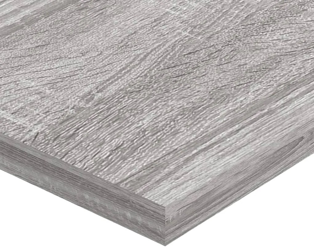 Prateleiras de parede 4pcs derivados de madeira cinzento sonoma
