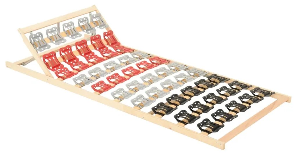 327290 vidaXL Estrutura de cama com 12 ripas e cabeceira ajustável 80x200 cm