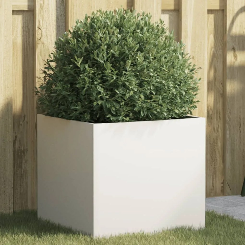 vidaXL Vaso/floreira 42x40x39 cm aço branco