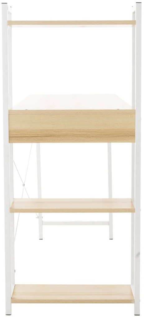 Secretária com prateleiras laterais Poe 120 x 111 x 44 cm Cor de Madeira