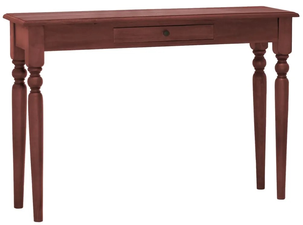vidaXL Mesa consola 110x30x75 cm mogno maciço castanho clássico