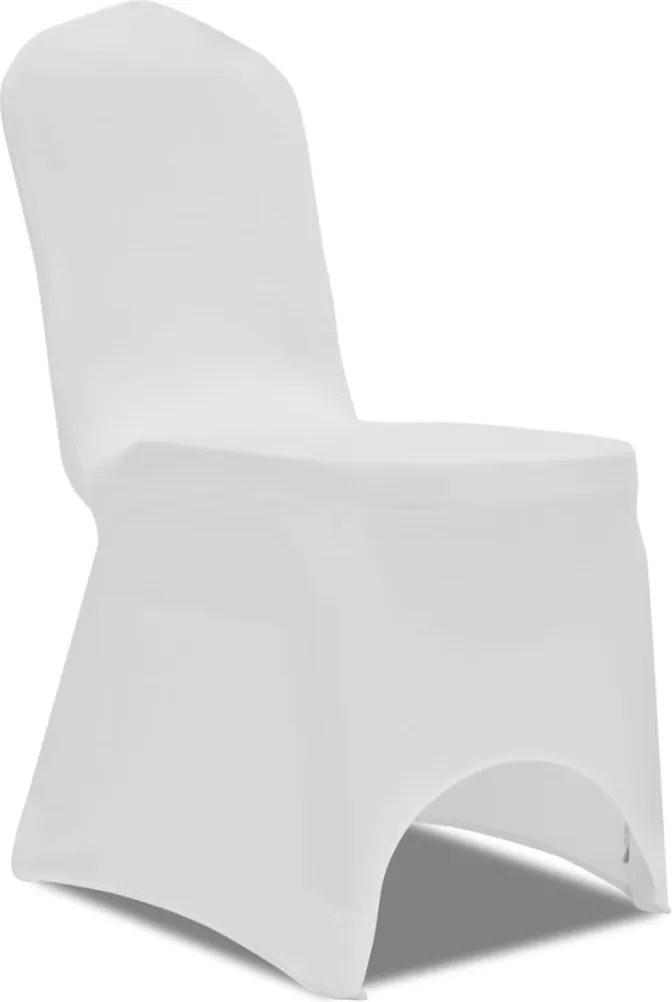 Capa elástica para cadeira / 50 peças, Branca