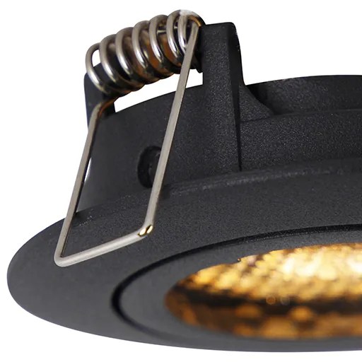 LED Foco embutido inteligente preto incl. WiFi GU10 ajustável - Ude Honey Moderno