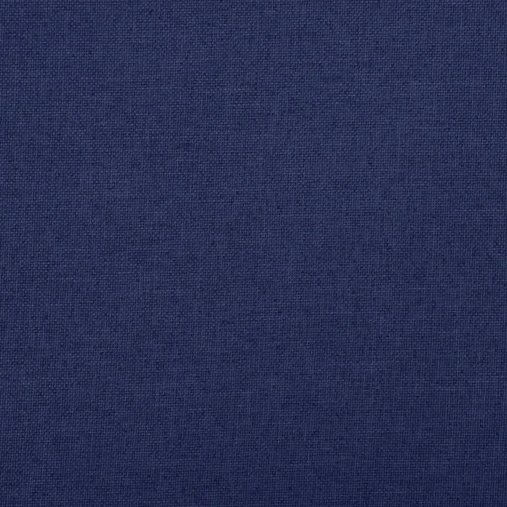 Banco de arrumação dobrável 76x38x38 cm linho falso azul
