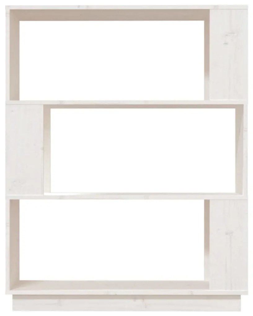 Estante/divisória 80x25x101 cm pinho maciço branco