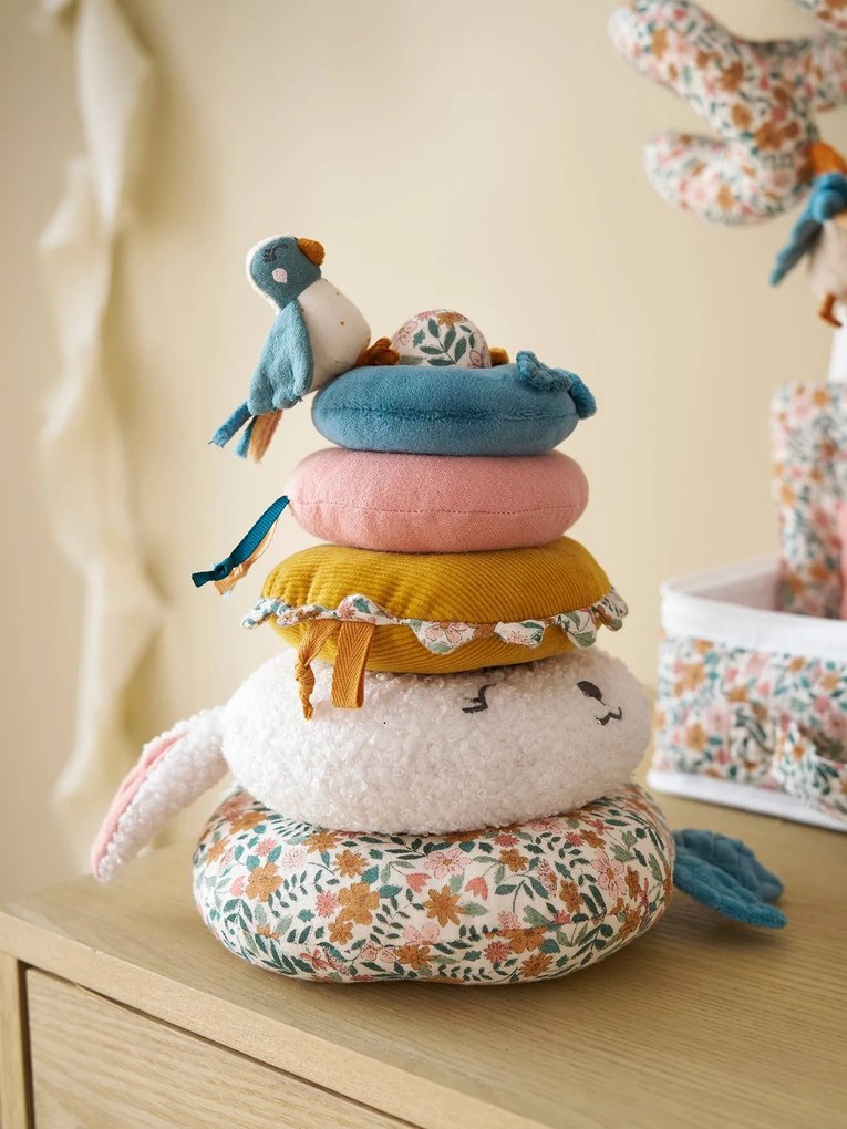 Torre sensorial de empilhar RETRO FLOWER   amarelo