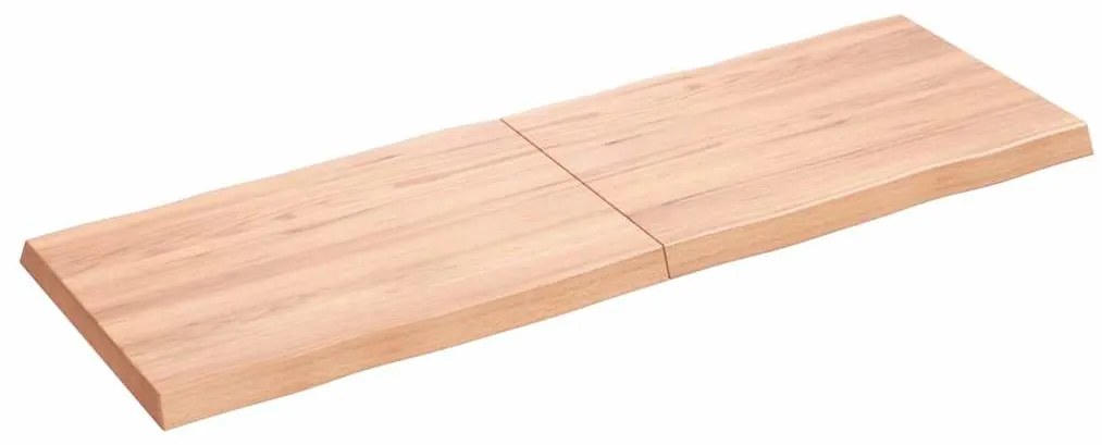 Tampo de mesa com bordas vivas carvalho tratado castanho-claro