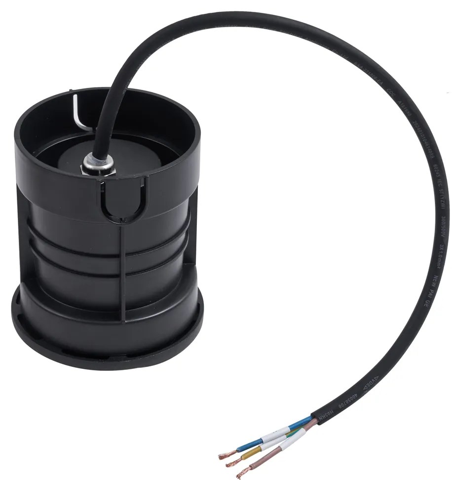 Foco de chão moderno preto GU10 50mm efeito de 4 luzes IP65/IP67 - Cellar Moderno
