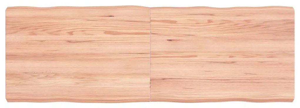 Tampo de mesa com bordas vivas carvalho tratado castanho-claro