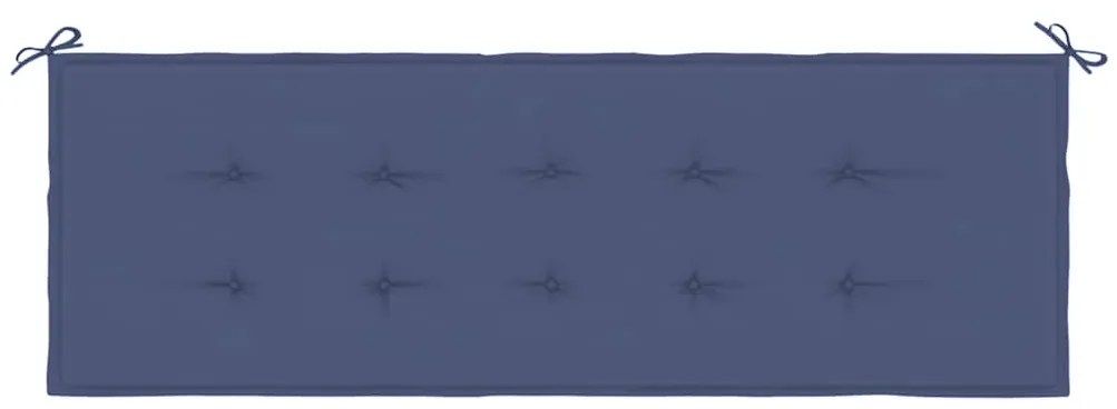 Almofadão p/ banco jardim 150x50x4cm tecido oxford azul-marinho
