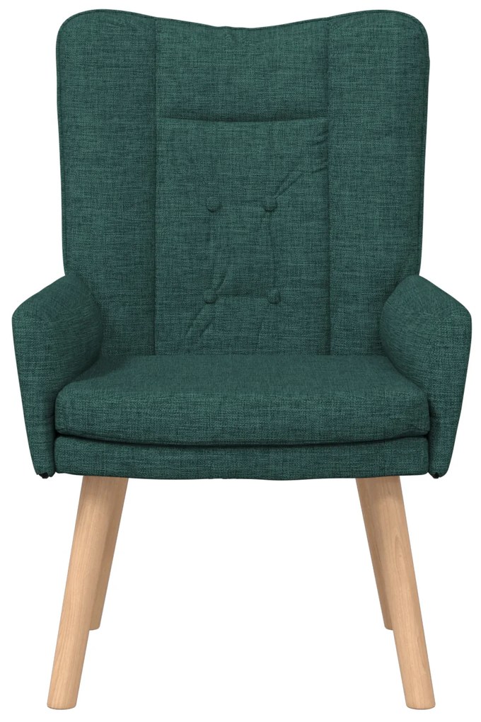 Cadeira Relaxante vidaXL Verde Escuro em Tecido