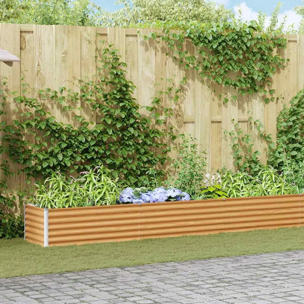 vidaXL Canteiro de jardim elevado 775 x 50 x 36 cm Aço Galvanizado