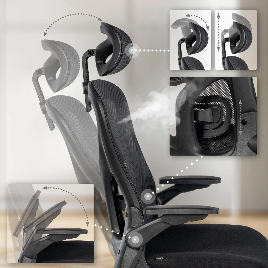 Cadeira de escritório preta Roseburg