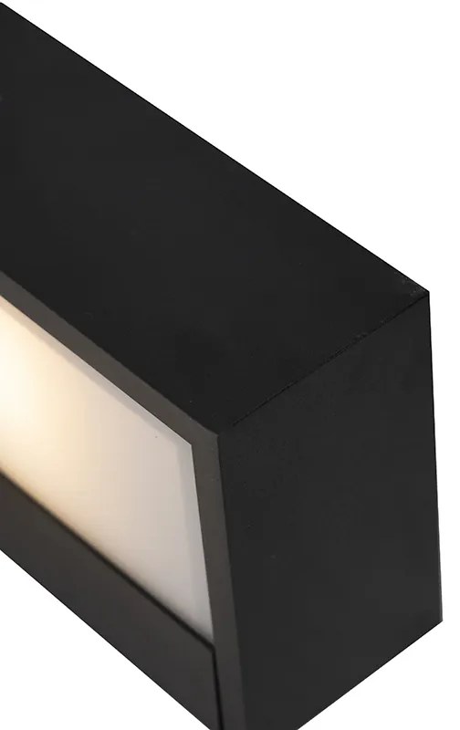 Candeeiro de parede design oblongo preto 25cm - Houx Design